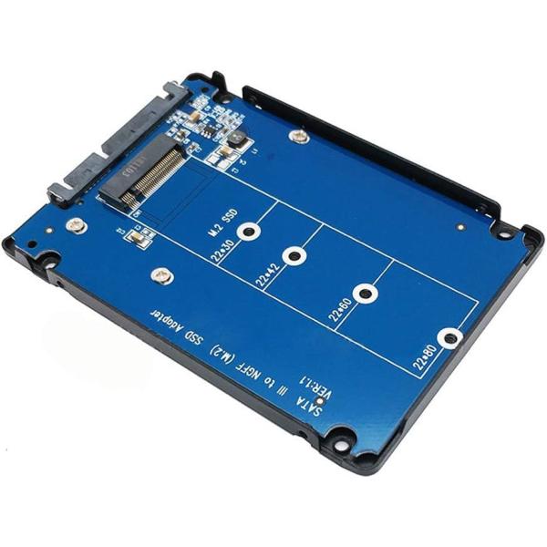 SATA M.2 SSD → 2.5インチ SATA 変換 アダプター 7mm厚 放熱性に アルミ製...