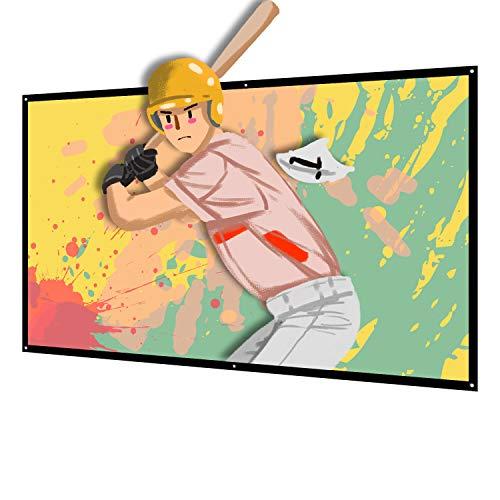 プロジェクター スクリーン 新しいアップグレード版 (取り付けのツール付き) NIERBO 100イ...