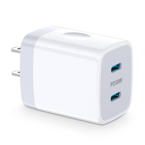 iPhone 急速充電器 2ポート 30W USB-C 充電器 PPS&amp;PD3.0対応/PSE認証/...