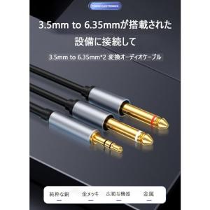 6.35mm*2 to 3.5mm オーディオ...の詳細画像1
