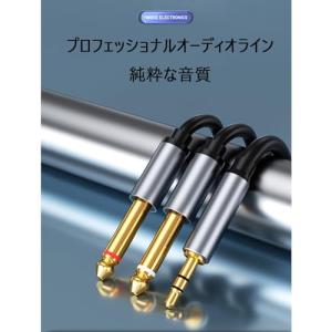 6.35mm*2 to 3.5mm オーディオ...の詳細画像2