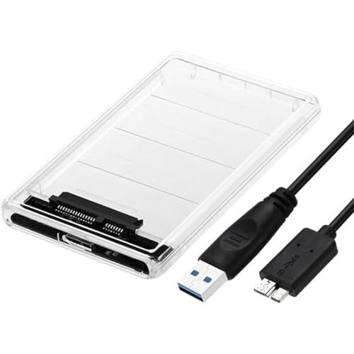 透明な 2.5インチ HDDケース USB 3.0接続 SATA対応 HDD/SSD 外付け ドライ...