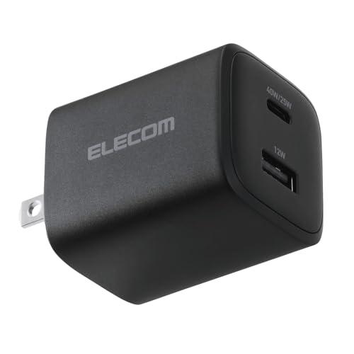 エレコム 充電器 40W 2ポート Type-C USB-A USB PD対応 PPS対応 GaN ...