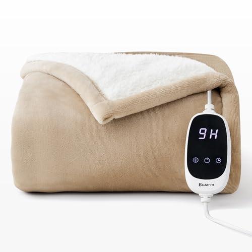 電気毛布 9段階温度調整 10段階タイマー機能 140x80cm 敷き 掛け兼用 節電 過熱保護 メ...