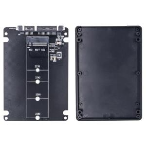 M.2 NGFF to SATA 3.0 変換 6Gbps 変換 アダプタ NGFF B Key SSD 対応 2.5インチ ケース付き(2)