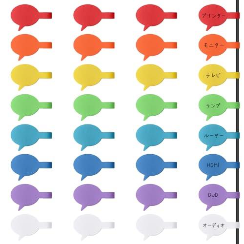 Trilancerケーブルコードラベル ? 吹き出し型のタグでワイヤや身分証明書を整理、マルチカラー...