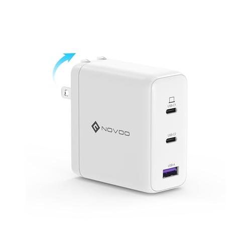 NOVOO 120W USB-C 急速充電器業界最薄・超軽量・3台同時充電合計最大120W・2台同時...
