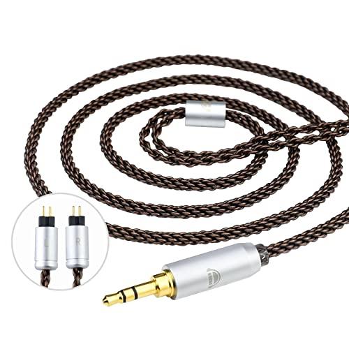 okcsc ZT8 リケーブル 2Pin ケーブル イヤホンケーブル 8芯 OFC 金メッキ KZ用...