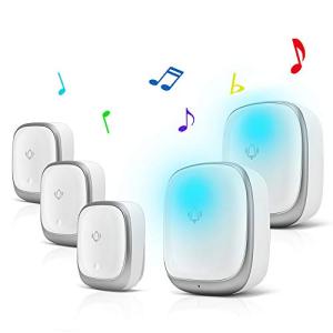 玄関チャイム 電池不要 ワイヤレスチャイム 自動発電 音と光で呼び出しチャイムセット