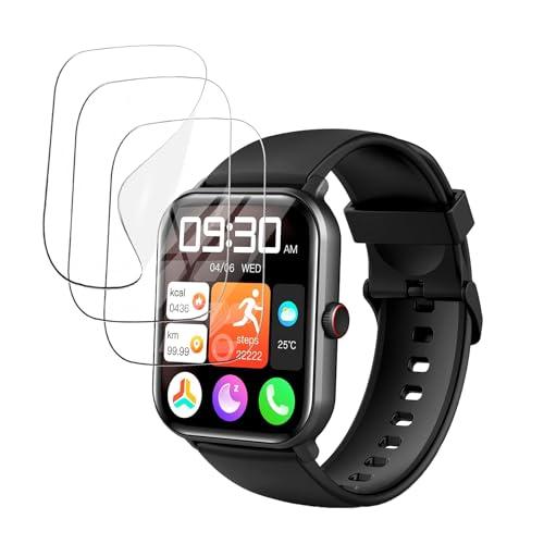 対応 HOIBAI スマートウォッチ 1.9インチ フィルム 保護フィルム 3D曲面 高感度 飛散防...