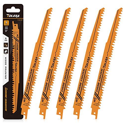 TOLESA レシプロソー替刃 5山 225mm CRV 剪定用 枝切り・生木用 セーバーソーブレー...