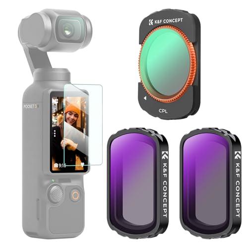 K&amp;F CONCEPT D*I OSMO Pocket 3用磁気式フィルター CPL+ND4+ND8...