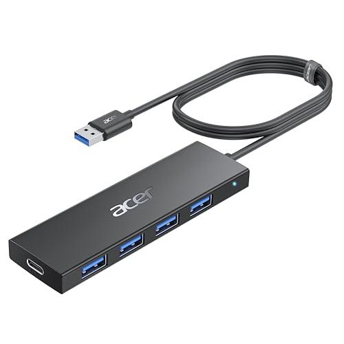 Acer USB ハブ 4ポート120cm 延長ケーブル搭載USB-A 3.0 拡張Hub 5Gbp...