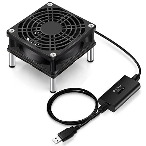 Mauknci USBファン 8cm 静音 5V 3段階風量調整 長時間稼働 USB 冷却ファン 8...