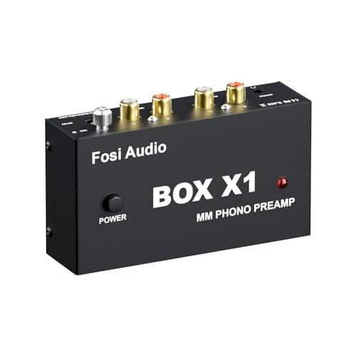 Fosi Audio BOX X1 フォノ プリアンプ MM ポータブルヘッドフォンアンプ 超コンパ...