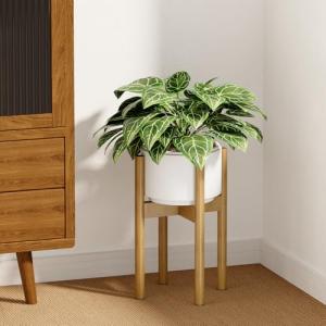 Bamworld プランタースタンド 調節フラワースタンド 室内 竹製 観葉植物 台 幅25cm-35cm 植木鉢台 鉢台 プランターラック 植