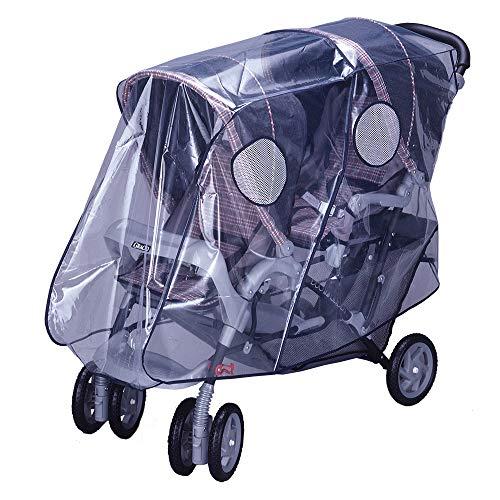 Smart Start 2人乗りベビーカー用レインカバーUP 縦型 二人乗り 縦並び タンデム 国内...