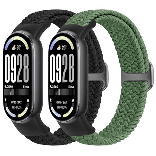 [Acortjl] 編み込みバンド Xiaomi Smart Band 10/9/8対応 伸縮性ソロ...