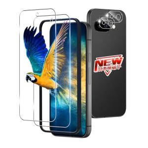 2+2枚セット ガイド枠付き 対応 Google Pixel 10A ガラスフィルム 2枚 + レンズ保護フィルム 2枚 指紋認証 対応 ピクセ