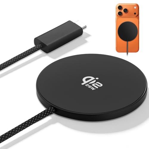 FEEKI Mag Safe充電器 25W Qi2認証 マグネット式 ワイヤレス充電器 急速充電 対...