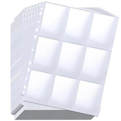 REIYAIBA トレカファイル 9ポケット カードファイル バインダー 両面収納 30枚入り 2穴...
