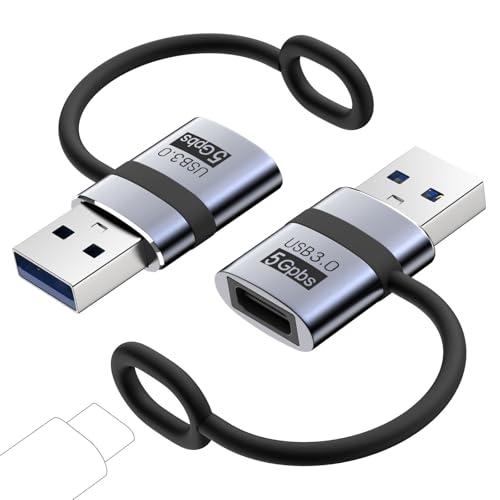 MoKo 2個セット TypeCからUSB-A変換アダプター OTG対応 USB-A to Type...