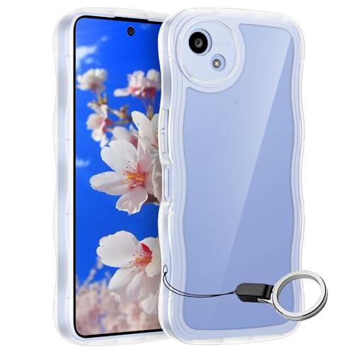 AQUOS Wish5用ケースクリア リング付き アクオスウィッシュ5 SH-52F ウェーブ 純透...