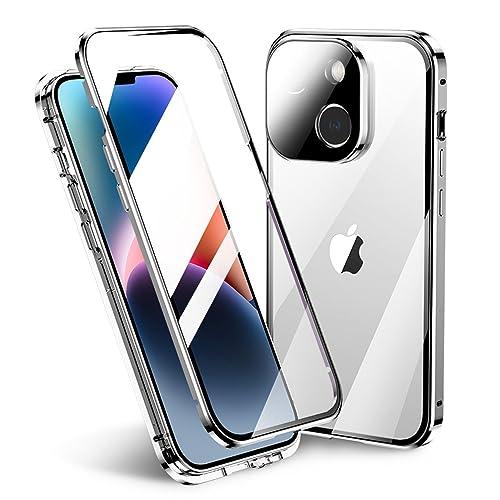 KMXDD ロック付き iPhone13 用 ケース 全面カバー カメラ保護 フルカバー ガラスフィ...