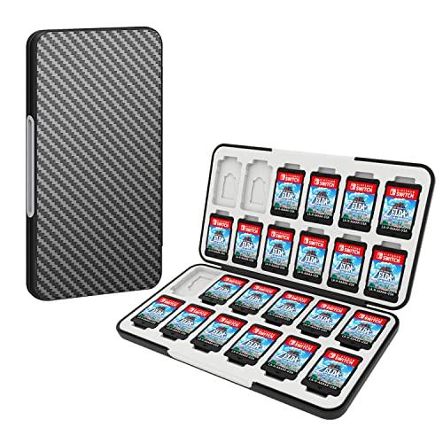 PGRTYOF Switch ゲームカードケース、耐衝撃ハードシェル保護・耐久24スロットカード＆2...