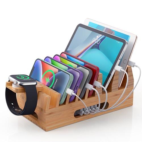 Pezin &amp; Hulin?充電ホルダー?モバイルデバイス収納ボックス?複数のデバイスを同時に置ける...