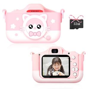 Pinguma キッズカメラ トイカメラ 子供用カメラ 女の子 デジタルカメラ 動画カメラ 2.0インチIPS 画面 4000万画素 1080P