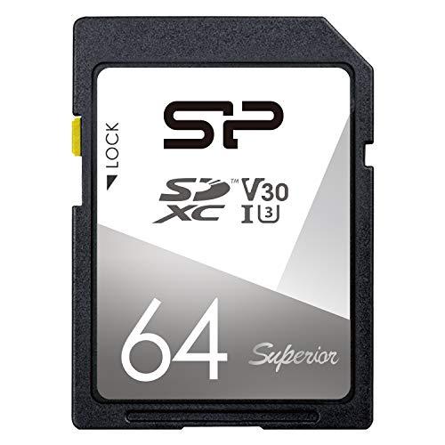 シリコンパワー SDカード 64GB UHS-I U3 V30 4K 対応 Class10 最大転送...