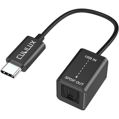 Cubilux USB C ? SPDIF(TOSLINK) 光オーディオ変換アダプタ、Thunde...
