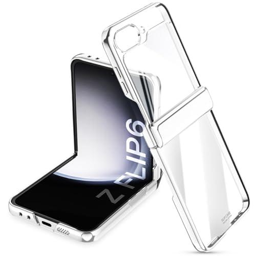 OURJOY Galaxy Z Flip6 ケース クリア バネ型ヒンジ保護 Samsung ギャラ...