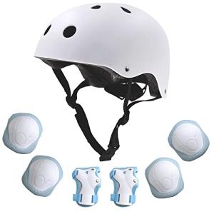 DAZUAN自転車 ヘルメット こども用 キッズプロテクターセット ASTM F1447承認品 3-12歳向け 調節 軽量 高剛性 通気性 サイ