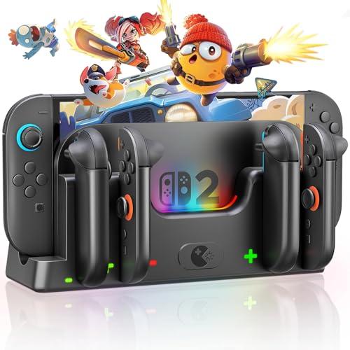 2025新登場Wenocally Switch 2 ジョイコン用 充電スタンド 最大6台のスイッチ ...