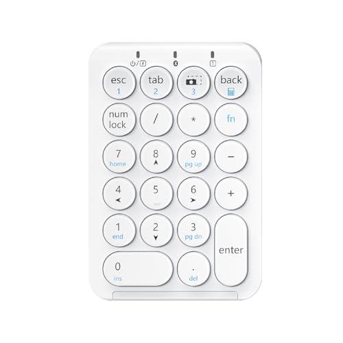 iClever テンキー Bluetooth ワイヤレス 数字 キーボード 3台までペアリング パン...
