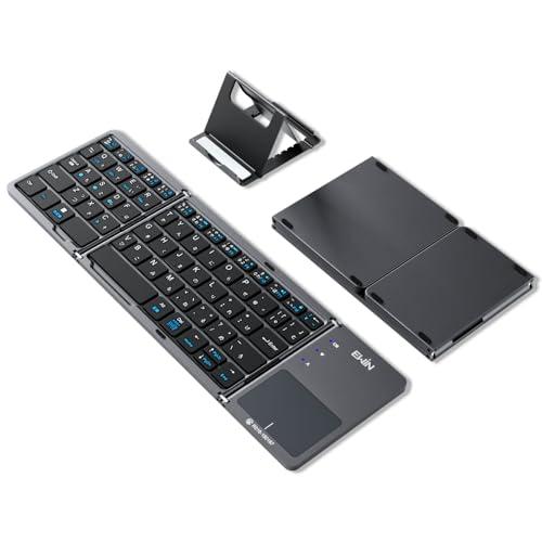 Ewin キーボード bluetooth 折りたたみ ワイヤレス タッチパッド付き keyboard...