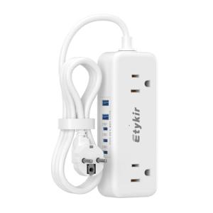 変換プラグ 韓国 海外旅行用 SEタイプコンセント変換器ー 1.5m延長コード付き｜AC差込口4個＋USBポート5個（USB-C×3）｜ドイツ/