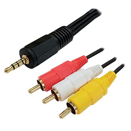 3Aカンパニー 4極ミニ-AV変換ケーブル φ3.5mm-RCA×3 ビデオケーブル 3.0m AV...