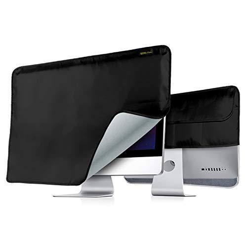 Mr.You モニターカバー 23-27インチ 布製 防塵 静電防止 傷防止 PC用 収納ポケット