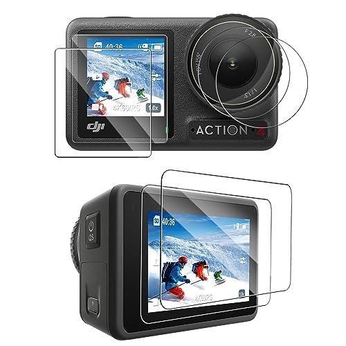 CYNOVA フィルム for DJI Osmo Action 4 (6枚セット) カメラ レンズ強...