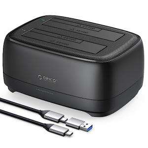 ORICO HDDスタンド 2台搭載 USB 3.2 Gen1 ハードディスクケース 2.5/3.5インチ HDD SSD対応 最大 40 TB