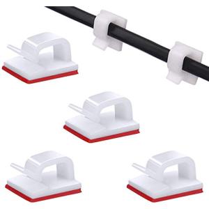 SOULWIT 100Pcs ケーブルクリップ コードクリップ ケーブルホルダー コードフック ケーブル収納 コード管理 ケーブル壁 固定 コー