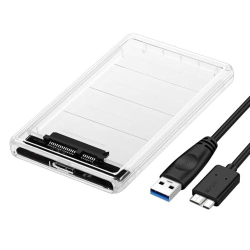 透明な 2.5インチ HDDケース USB 3.0接続 SATA対応 HDD/SSD 外付け ドライ...