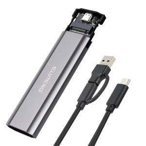 ELUTENG M.2 SSD 外付けケース NVMe/SATA 両対応 USB3.1 GEN2 10Gbps RTL9210B高性能チップ ア
