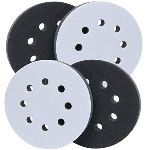 HWXINIE ランダムサンダー パッド、曲面研磨アダプター 125mm 8穴 4個セット マジック...