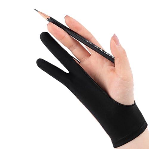 [Spaseeba] 二本指グローブ 絵描き手袋 Mサ 両利き通用 ペンタブレット 誤作動防止 防汚...