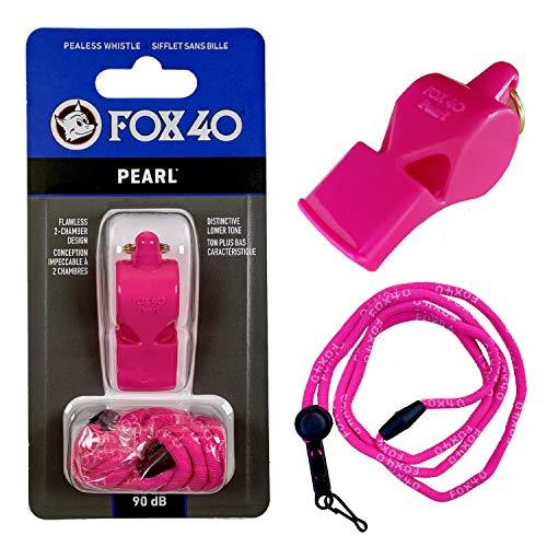 FOX40 フォックス40 Pearl ホイッスル プロ審判用 Pink ピンク/90dbランヤード...