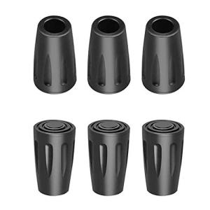 サムコス トレッキングポール ラバーキャップ 6個セット 登山ストック保護 ウォーキングポール キャップ 滑り止め ラバーキャップ 端末保護キャ